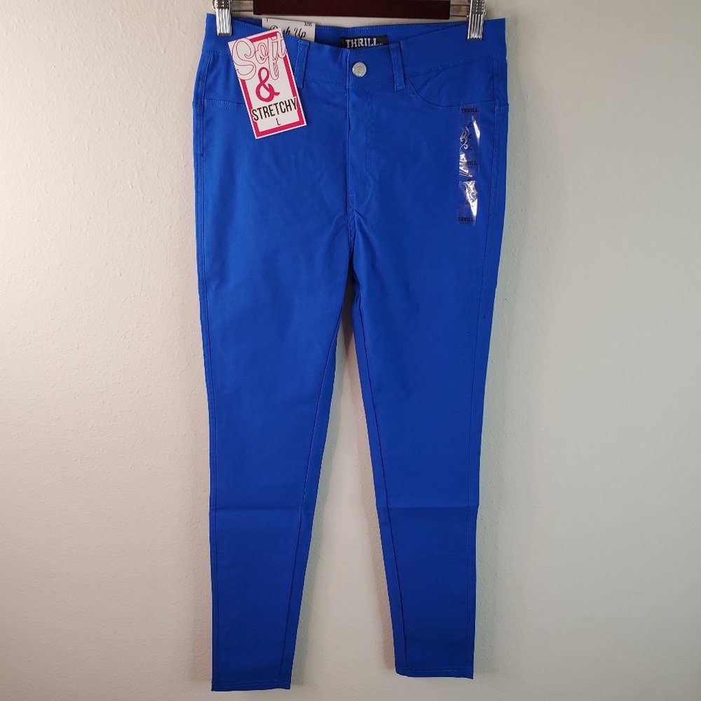 Thrill Jeans Womens Blue "Better Booty" Butt Lift High Rise Skinny Jean L